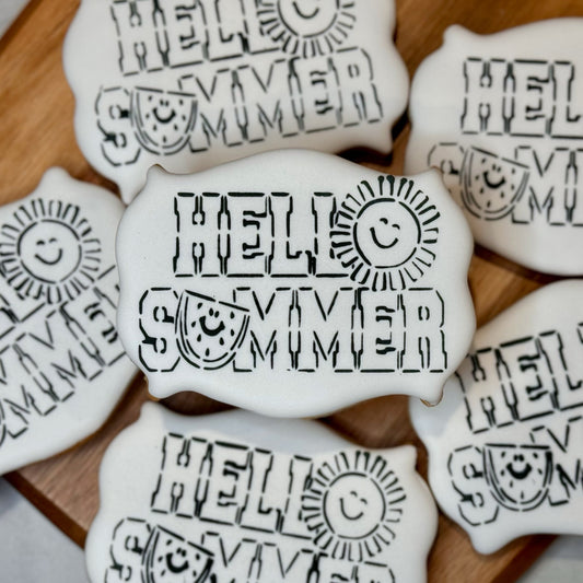 "Hello Summer" Paint-Your-Own Cookie