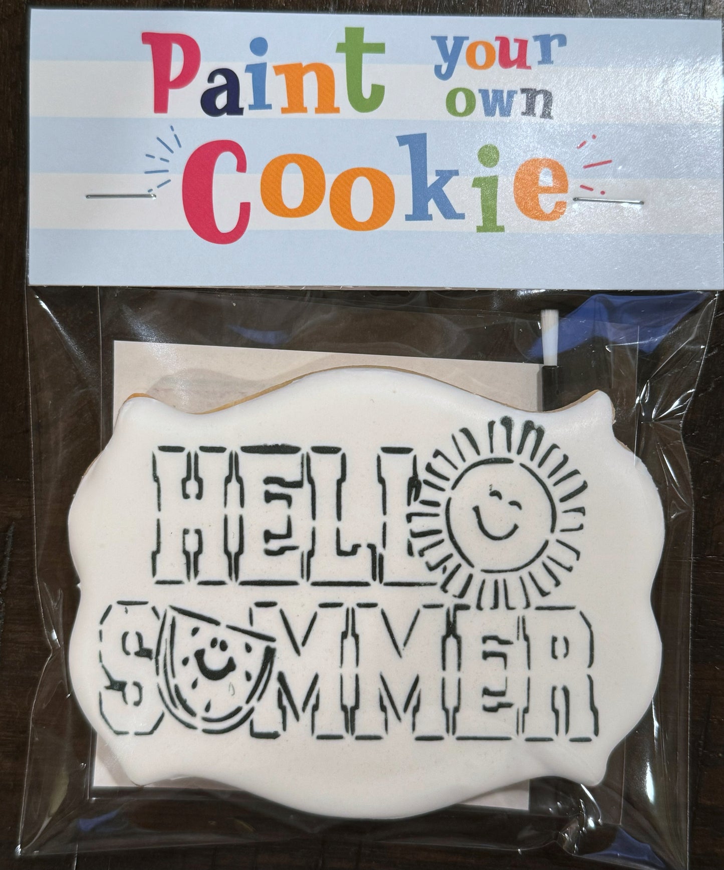 "Hello Summer" Paint-Your-Own Cookie