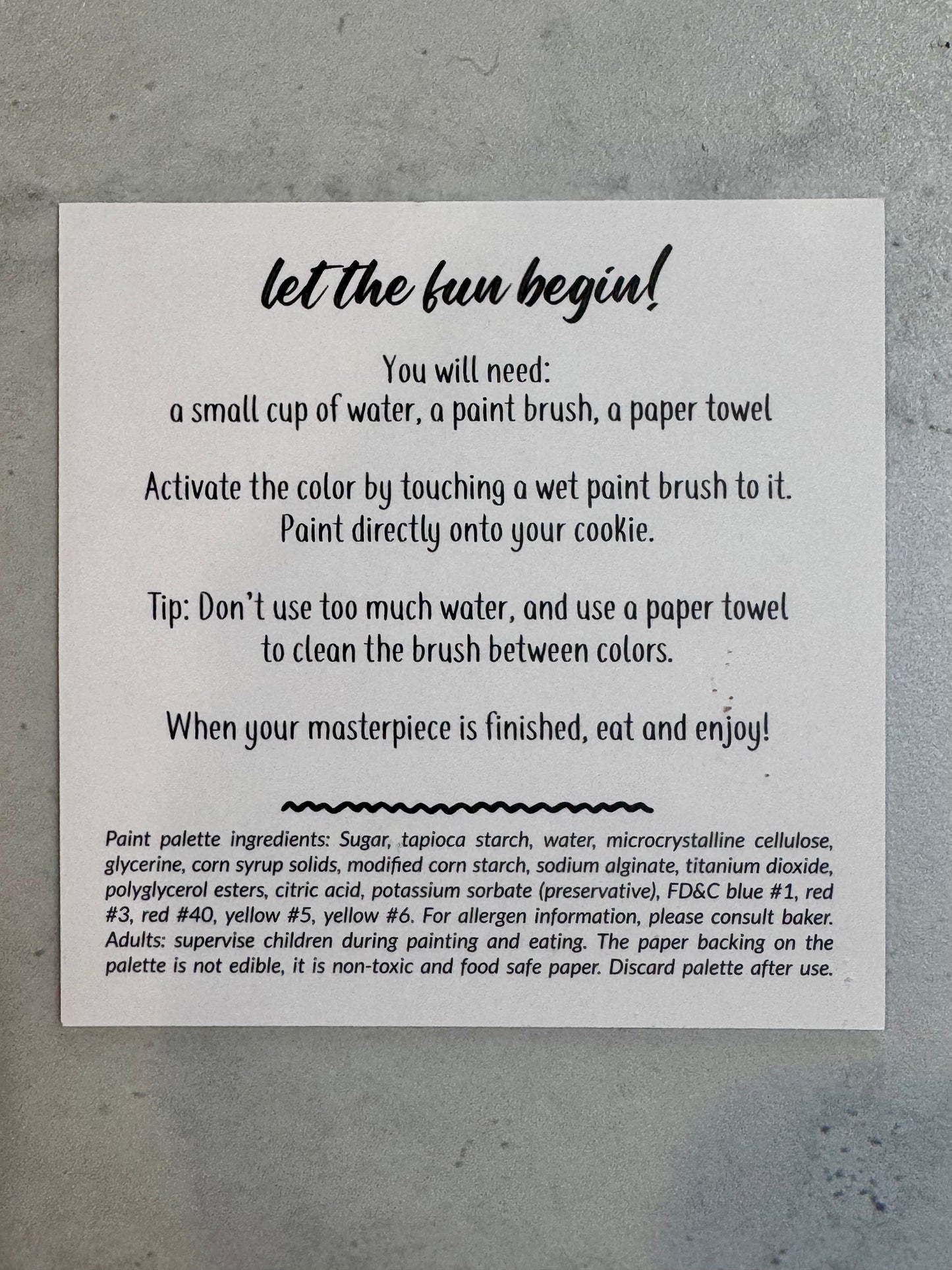 "Hello Summer" Paint-Your-Own Cookie