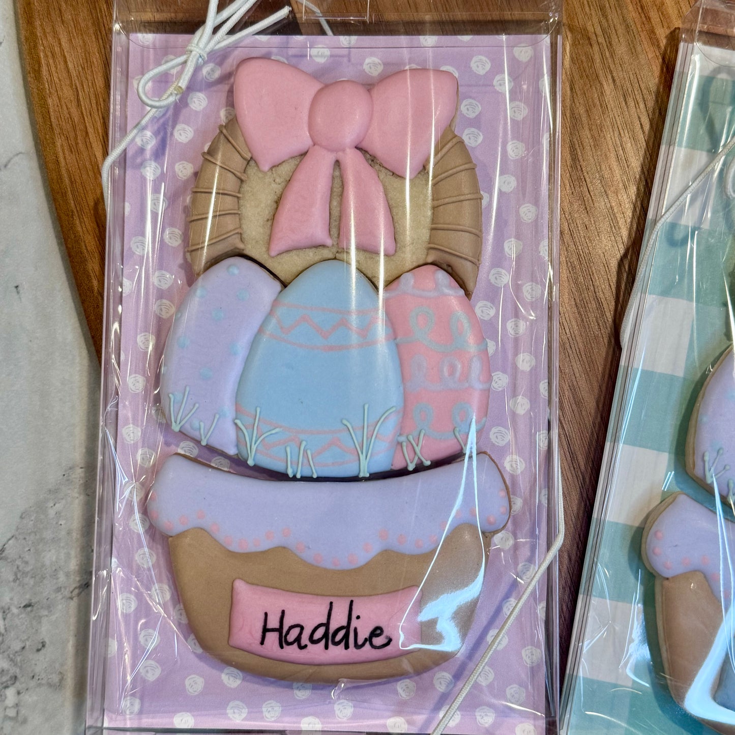 Personalized Easter Basket Cookie Set in Gift Box