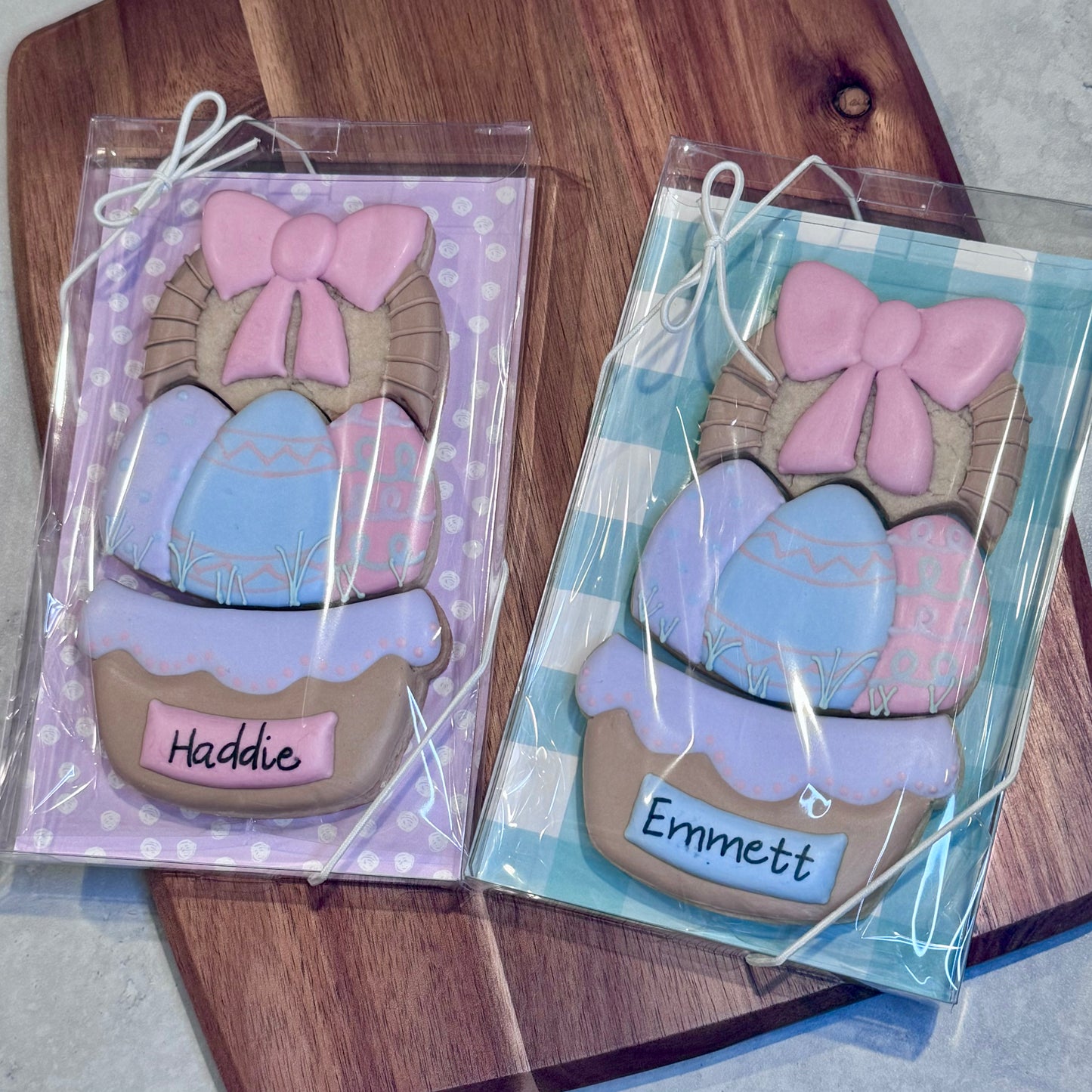 Personalized Easter Basket Cookie Set in Gift Box